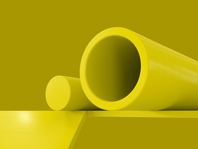Acetron® GP / Ertacetal® C POM-C plastic stock shapes in yellow